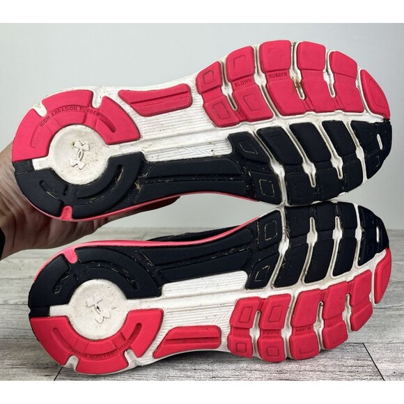 Under Armour Speedform Europa 1285482-002 Running Shoes Women's 6.5 Black/Pink - Picture 8 of 9